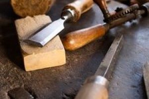 Free Photo _ Front view tools on carpentry table